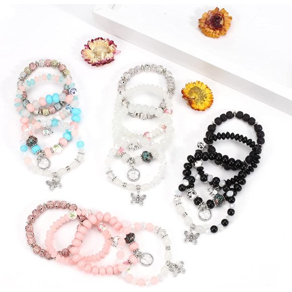 * New Bohemian Bracelets for Women Stretch Multilayer Colorful Beads Bra… main image 9